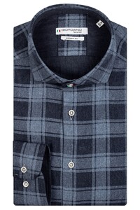 Giordano Maggiore Brushed Check Twill Overhemd Navy
