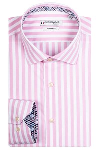 Giordano Maggiore Classic Stripe Overhemd Zacht Roze