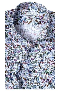 Giordano Maggiore Cutaway Fancy Pattern Soft Twill Overhemd Donker Groen