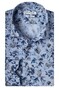 Giordano Maggiore Cutaway Flower Fantasy Melange Twill Overhemd Dark Navy