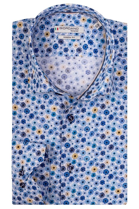 Giordano Maggiore Cutaway Flower Fantasy Shirt Blue