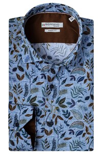 Giordano Maggiore Cutaway Leaf Design Soft Poplin Shirt Light Blue