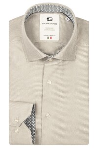 Giordano Maggiore Diagonal Stripe Double Twill Two-Ply Cotton Overhemd Pastel Groen