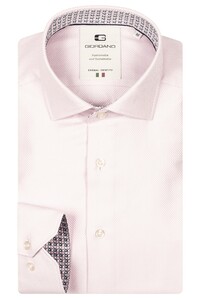 Giordano Maggiore Diagonal Stripe Double Twill Two-Ply Cotton Overhemd Roze