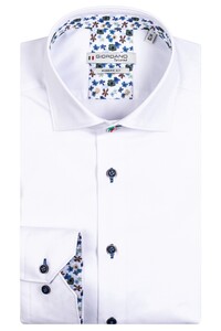 Giordano Maggiore Fine Twill Fantasy Floral Contrast Shirt Optical White