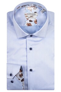 Giordano Maggiore Fine Twill Light Marine Life Contrast Shirt Blue