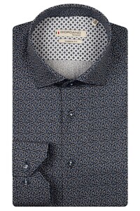 Giordano Maggiore Fine Twill Micro Flower Pattern Overhemd Donker Bruin
