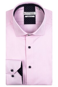 Giordano Maggiore Fine Twill Mini Dot Contrast Overhemd Licht Roze