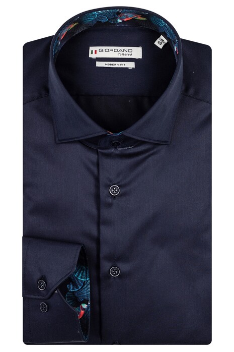 Giordano Maggiore Fine Twill Shell And Fish Contrast Overhemd Navy