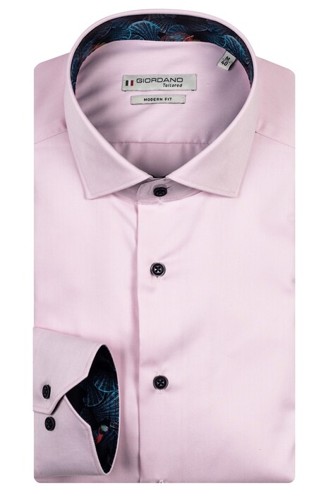 Giordano Maggiore Fine Twill Shell And Fish Contrast Overhemd Zacht Roze