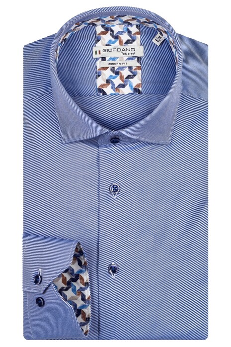 Giordano Maggiore Heavy Twill Contrast Pattern Shirt Turquoise