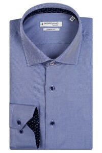 Giordano Maggiore Heavy Twill Diagonal Fine Stripe Shirt Cobalt Blue