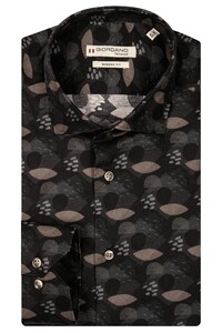 Giordano Maggiore Large Abstract Fantasy Subtle Stretch Overhemd Zwart