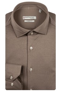 Giordano Maggiore Liquid Cotton Jersey Semi Cutaway Collar Overhemd Kitt