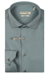 Giordano Maggiore Liquid Cotton Jersey Semi Cutaway Collar Overhemd Pastel Blauw