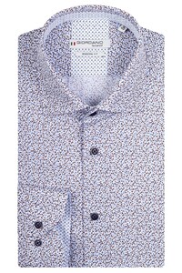 Giordano Maggiore Mini Fantasy Floral Pattern Overhemd Zand-Blauw