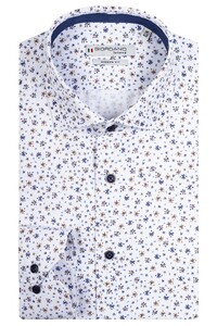 Giordano Maggiore Mini Flower Design Shirt White-Blue-Brown