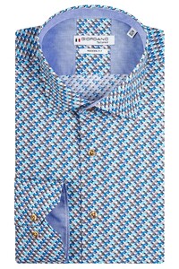 Giordano Maggiore Multicolor Geometric Pattern Shirt Navy-Multi
