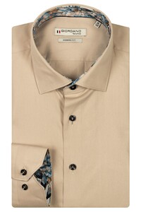 Giordano Maggiore Plain Satin Semi Cutaway Collar Overhemd Kitt