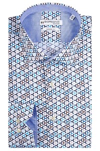 Giordano Maggiore Propeller Pattern Overhemd Navy-Blauw
