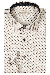 Giordano Maggiore Satin Subtle Stretch Mini Graphic Overhemd Snow White-Multi