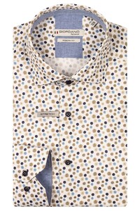 Giordano Maggiore Semi Cutaway Collar Small Graphic Flowers Pattern Overhemd Navy-Multi