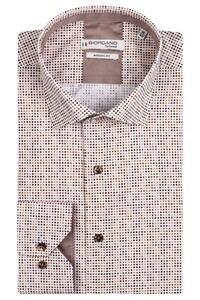 Giordano Maggiore Semi Cutaway Colorful Dots Shirt Brown