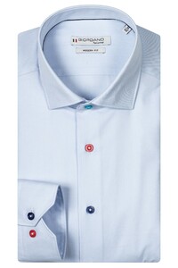 Giordano Maggiore Semi Cutaway Fine Twill Colorful Buttons Overhemd Licht Blauw