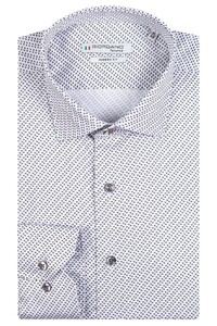 Giordano Maggiore Semi Cutaway Micro Pattern Shirt Anthracite Grey