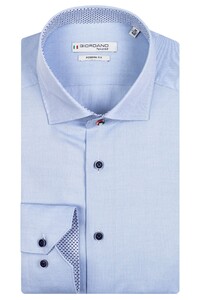 Giordano Maggiore Semi Cutaway Plain Twill Fine Contrast Shirt Light Blue