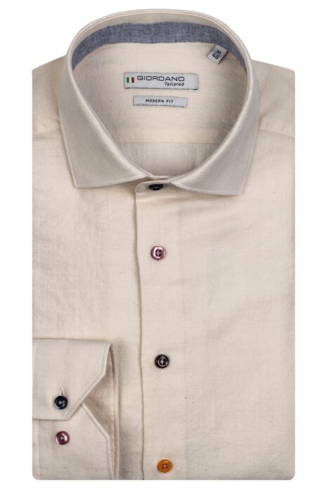 Giordano Maggiore Semi Cutaway Plain Twill Shirt Off White