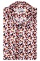 Giordano Maggiore Semi Cutaway Rounded Graphic Pattern Overhemd Rood