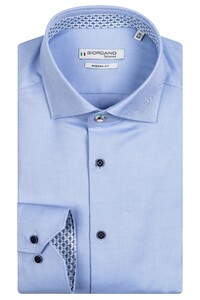 Giordano Maggiore Semi Cutaway Two-Tone Twill Shirt Light Blue
