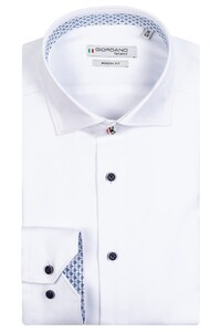 Giordano Maggiore Semi Cutaway Two-Tone Twill Shirt White