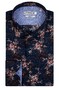 Giordano Maggiore Semi Cutaway Vintage English Floral Design Overhemd Dark Navy