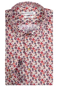 Giordano Maggiore Small Flower Pattern Shirt Red-Brown