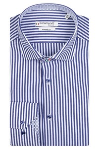 Giordano Maggiore Striped Semi Cutaway Collar Shirt Cobalt Blue