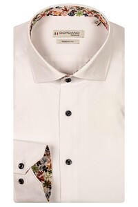Giordano Maggiore Uni Color Subtle Contrast Fine Twill Two-Ply Cotton Overhemd Wit