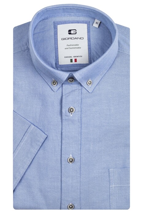 Giordano Marlon Button Down Two-Tone Oxford Shirt Blue
