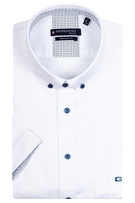 Giordano Micro Structure Weave League Button Down Shirt White