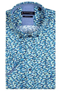 Giordano Mini Dolphin Pattern League Button Down Overhemd Lichtgeel-Blauw