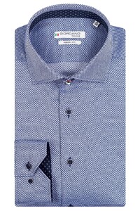 Giordano Mini Fantasy Pattern Maggiore Semi Cutaway Shirt Dark Evening Blue