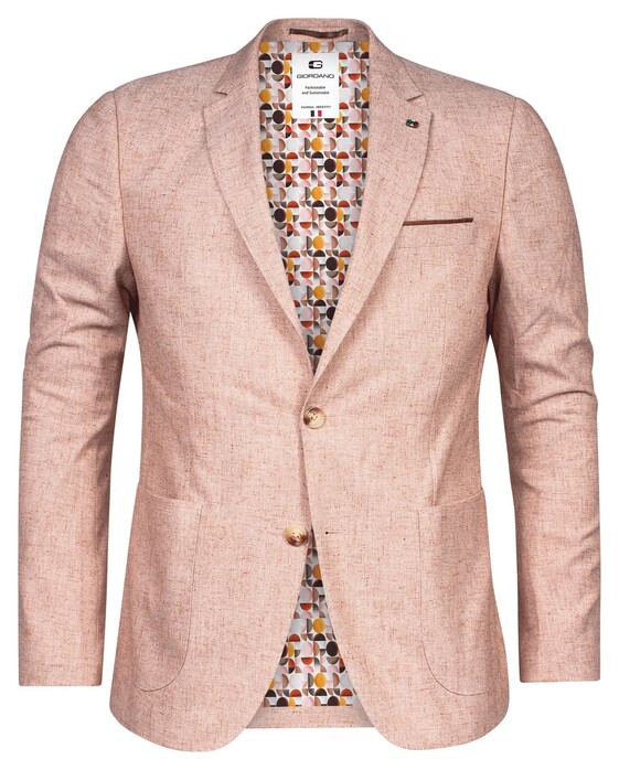 Giordano Mitchell Two-Tone Mix Linnen Detail Colbert Oranje