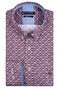 Giordano Multi Retro Pattern Ivy Button Down Cotton Satin Shirt Purple-Navy