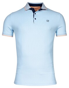 Giordano Multicontrast Uni Color Piqué Solid Micro Texture Polo Blauw