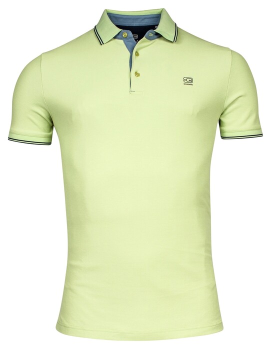 Giordano Multicontrast Uni Color Piqué Solid Micro Texture Poloshirt Green