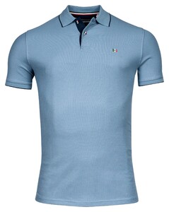 Giordano Nico Signature Polo Piqué Solid Color Midden Blauw