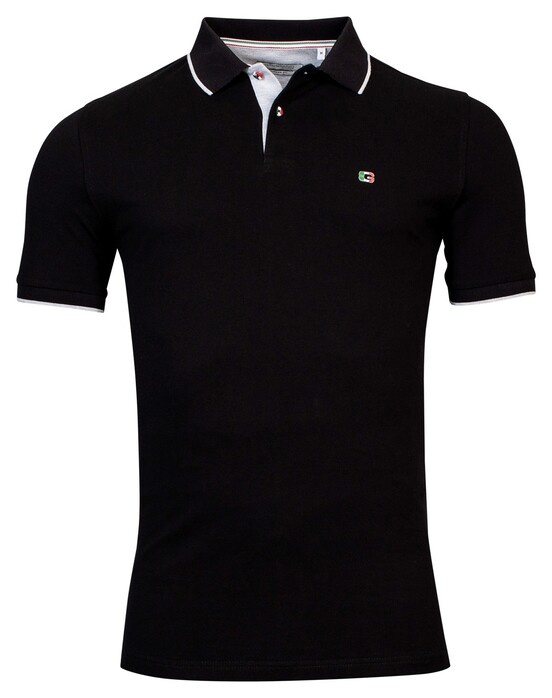 Giordano Nico Signature Polo Solid Piqué Poloshirt Black