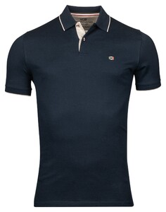 Giordano Nico Signature Two-Ply Supima Cotton Piqué Tipping Detail Polo Donker Blauw