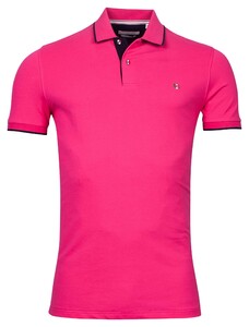 Giordano Nico Signature Uni Piqué Cotton Solid Poloshirt Bright Pink